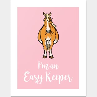 Easy Keeper - Fancy the Haflinger • White Text Posters and Art